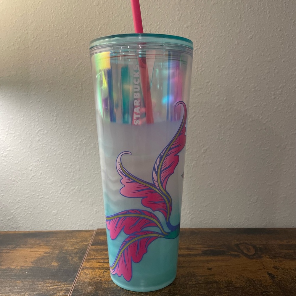 Starbucks Mermaid Tumbler with Straw